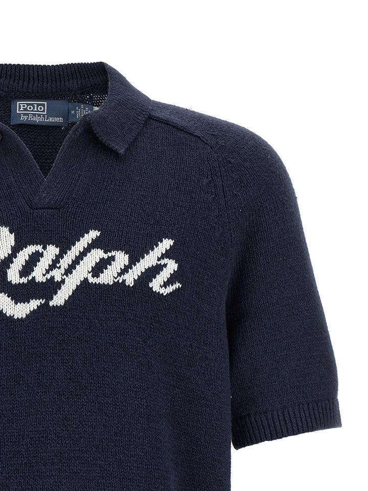 Polo Ralph Lauren Intarsia Logo Sweater Maglioni - Blu | d1e97f9dc31439269dd65b6aa6c21d514e383713