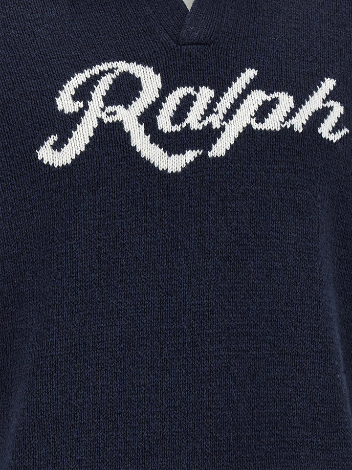 Polo Ralph Lauren Intarsia Logo Sweater Maglioni - Blu | c339e49daa3d07f0e307098a8a2c8f7e2e5e383a