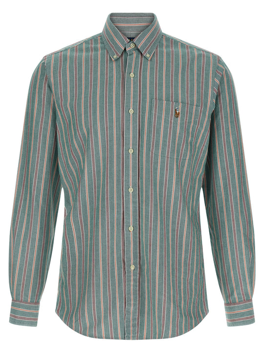 Button-Down Striped Shirt Camicie Verde