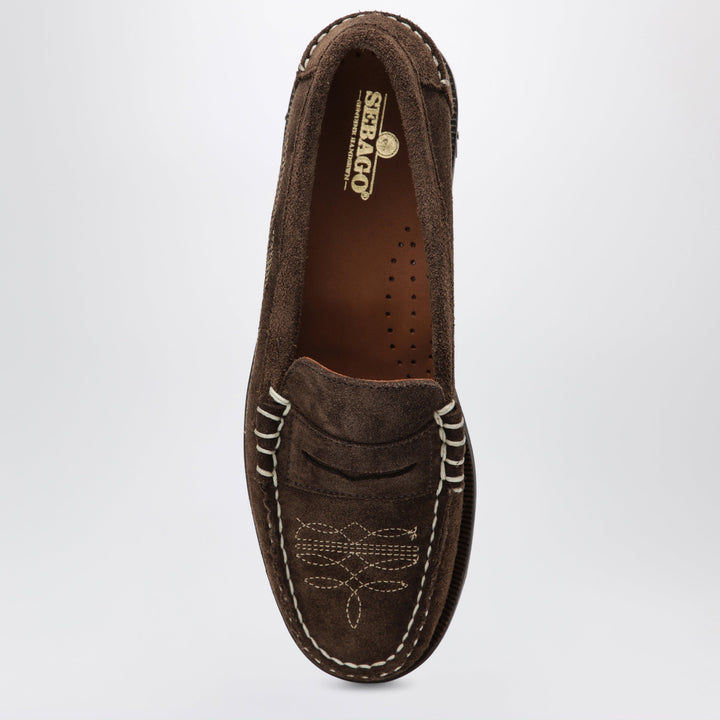 Sebago Braune Dan El Paso Loafer In Suede