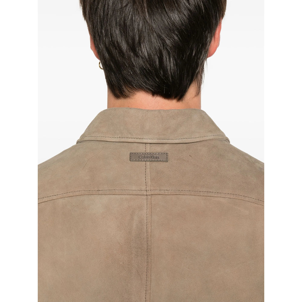 Calvin Klein Leather Outerwears - Marrone | 247919ea924281451bf670ce103aafe378e41c3d