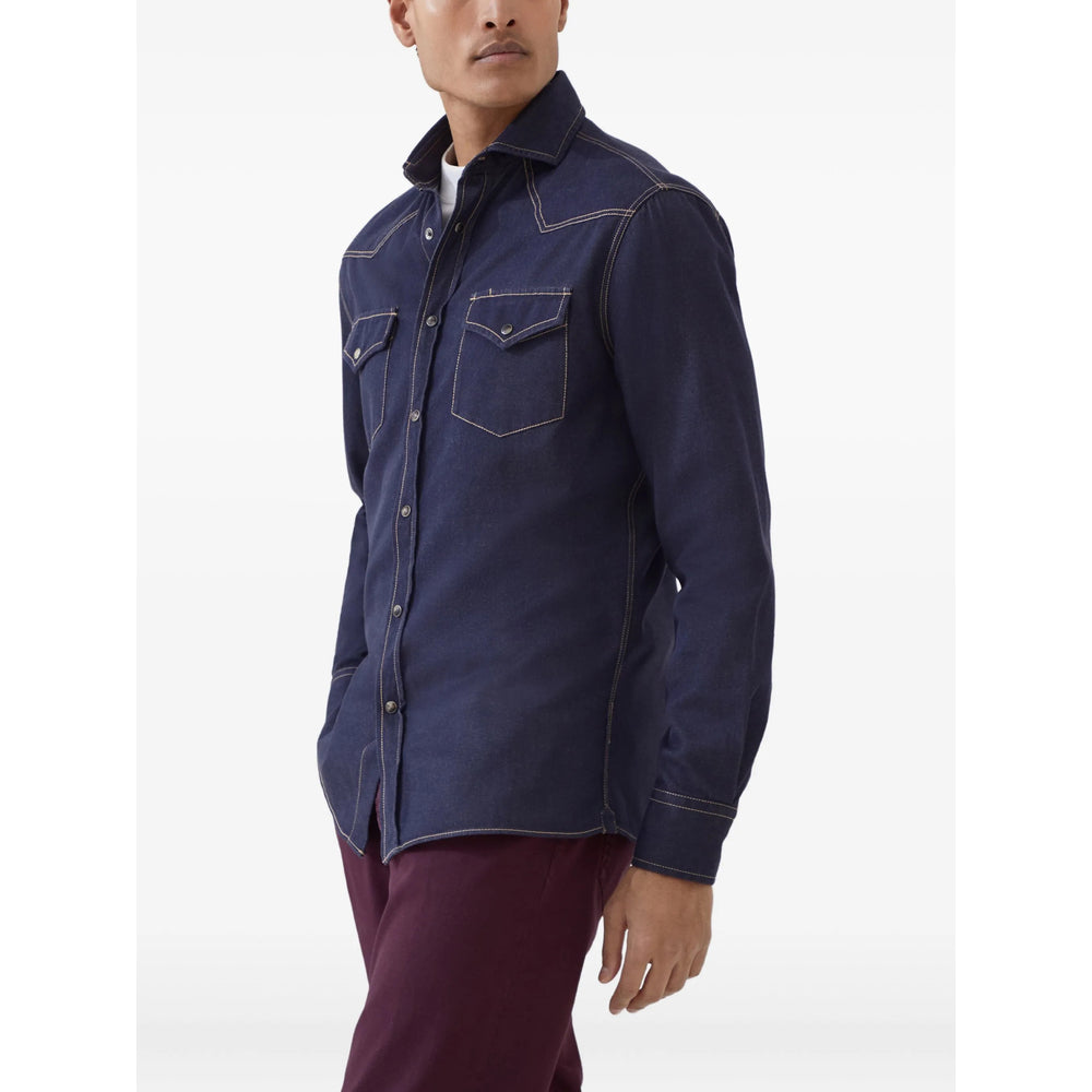 Brunello Cucinelli Camicie - Blu | 03b58f67f38efb15eacfb4f411551530e78e5133