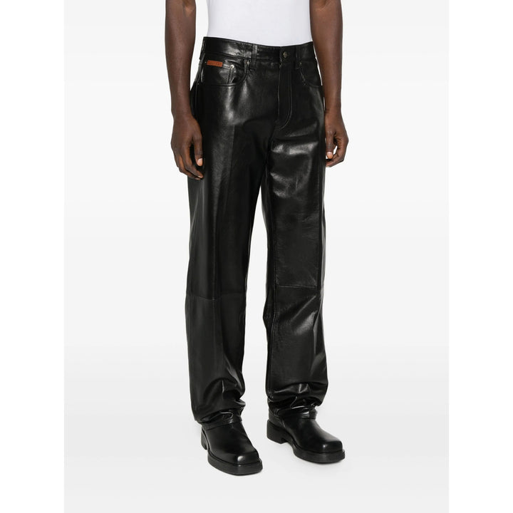 Calvin Klein Leather Pants - Nero | cb258717cd4381cd4bf849da192d7fff3f1f7418