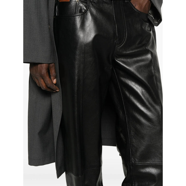 Calvin Klein Leather Pants - Nero | cec8303dbab71563a9bca271ed18a6367f04eea8