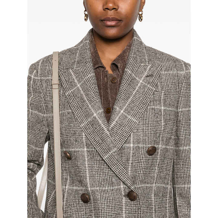 Brunello Cucinelli Giacche - Marrone, Bianco | e43670ab4632a017f3d479a028bf2c70e4b97040