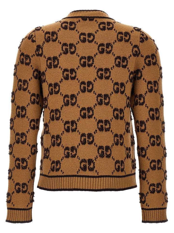 Gucci Gg Tweed Bouclè Cardigan Maglioni - Beige | 8a1650c6a81982b2959258fbc500a6c882c76153