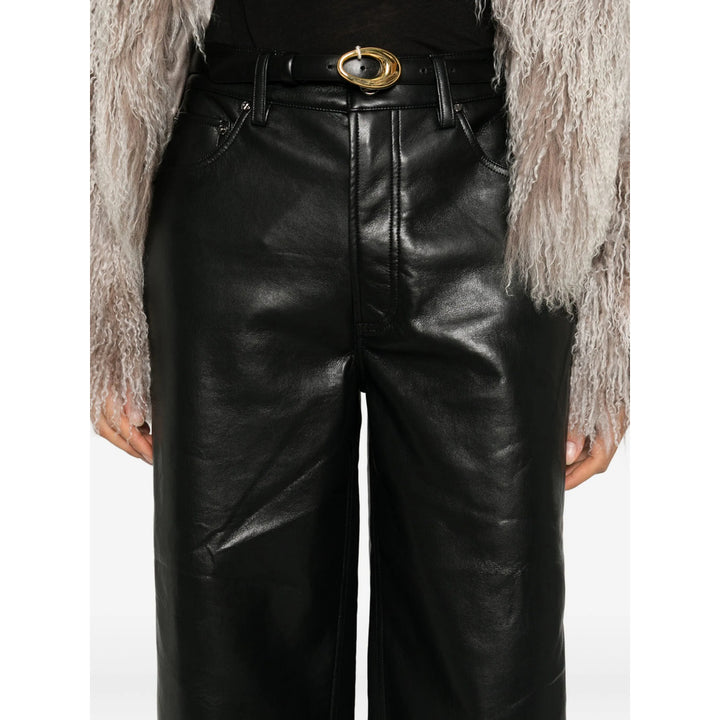 Anine Bing Leather Pants - Nero | 74d5e4ee7da16728b769cea5093848e708cc2048