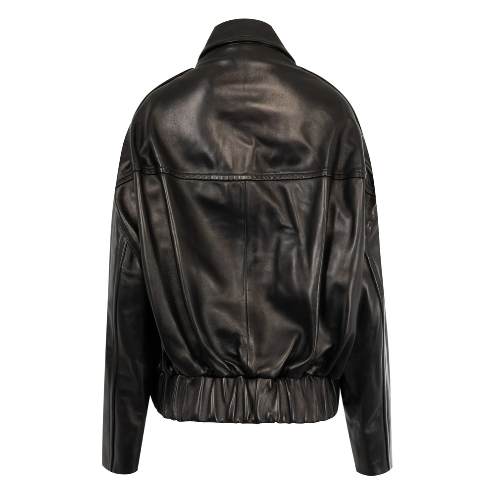 Khaite Leather Outerwears - Nero | c794fe029014ae7dc4e6ee4f80071c53162a93f7