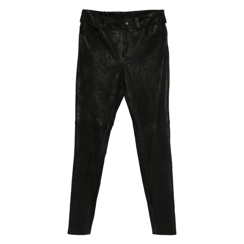 Salvatore Santoro Leather Pants - Nero | ceb00d4ea1d578ff548e288894907bfbc0ae728a