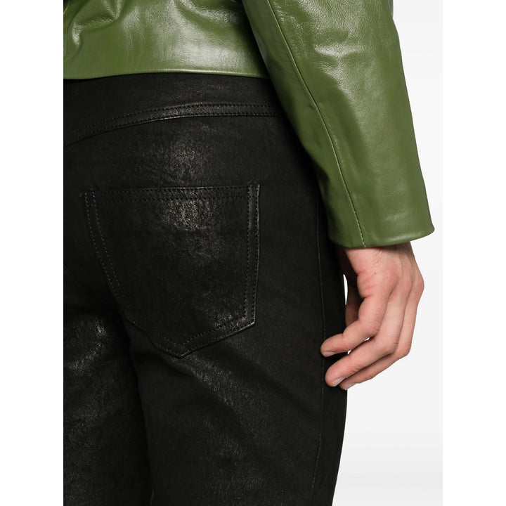 Salvatore Santoro Leather Pants - Nero | f2a742f16663a5955fc9a7364bb196034cd469ea