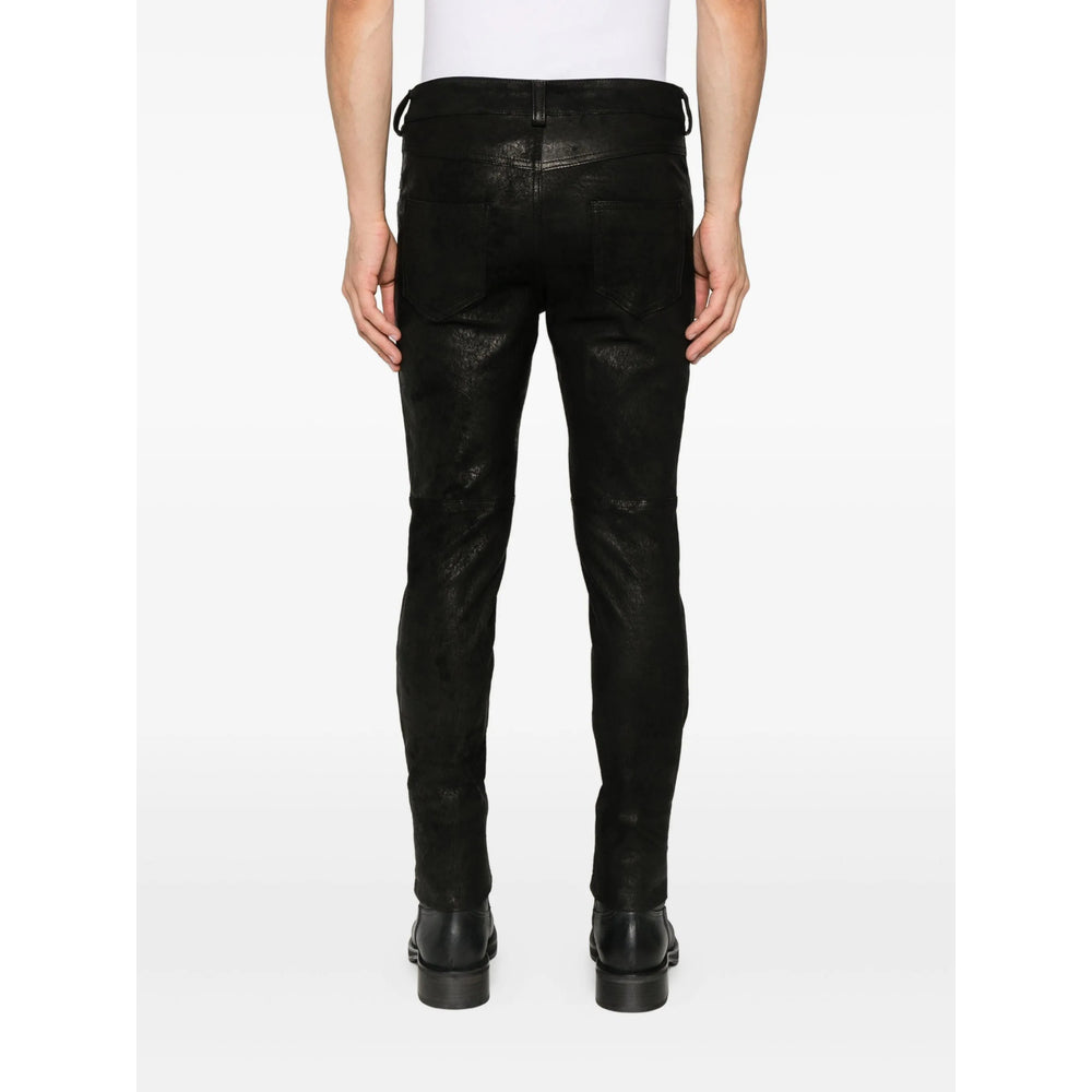 Salvatore Santoro Leather Pants - Nero | fb9e17009f6261b25c03925de220ed2b830c8b9f
