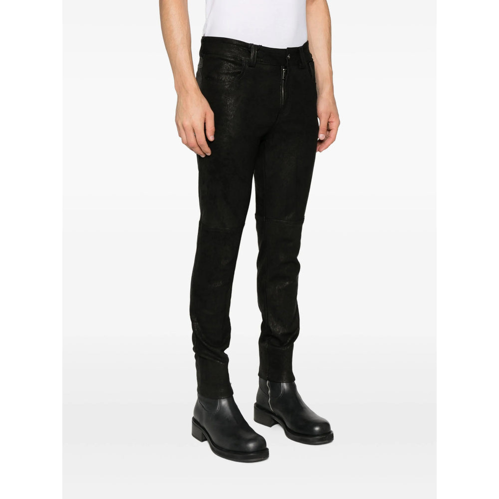 Salvatore Santoro Leather Pants - Nero | ff34d27708924a89138e1d9332a1e7b639fd1926