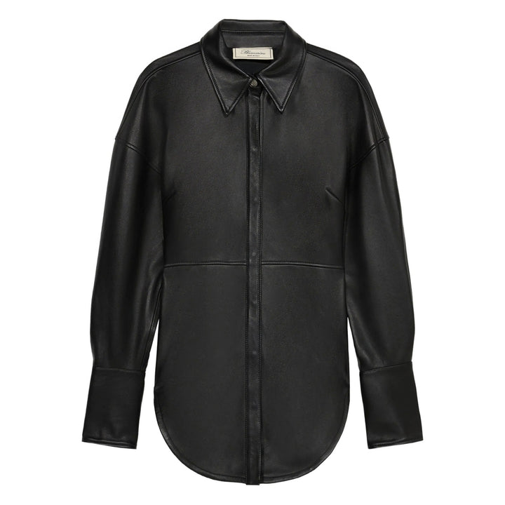 Blumarine Leather Shirts - Nero | e15882db354be244eed900879dbd18b7c1af0c28