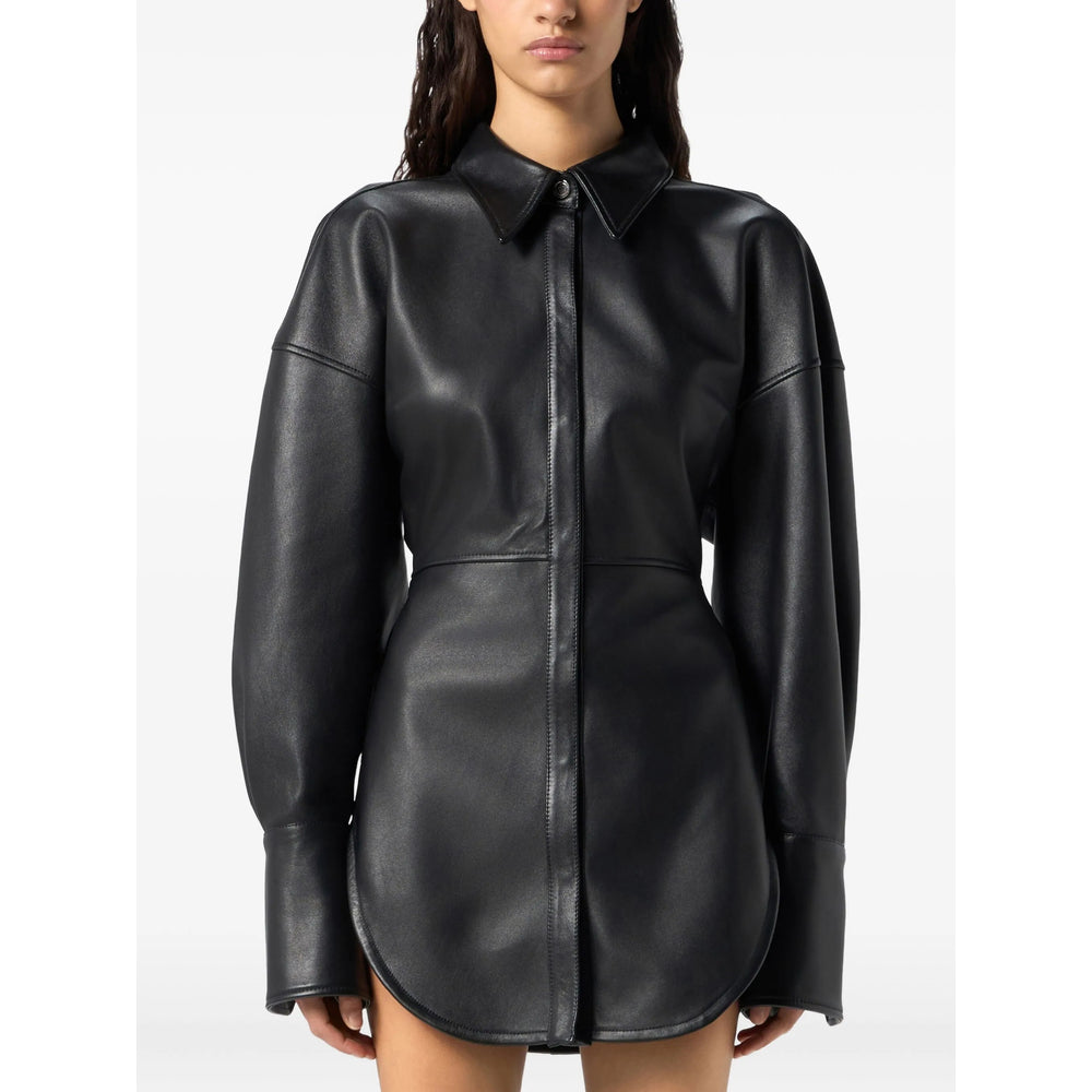 Blumarine Leather Shirts - Nero | e569fd34d109ce2783bd32c8bb559fda093d97c2