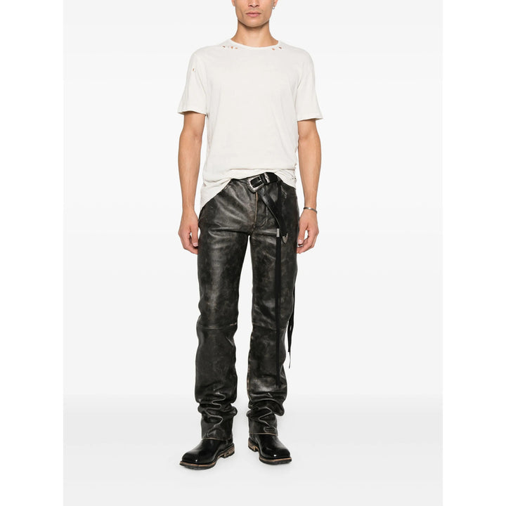 Ann Demeulemeester Leather Pants - Grigio | 6dad087e37dca5aa504c1a0ad651f17c0bcc4733