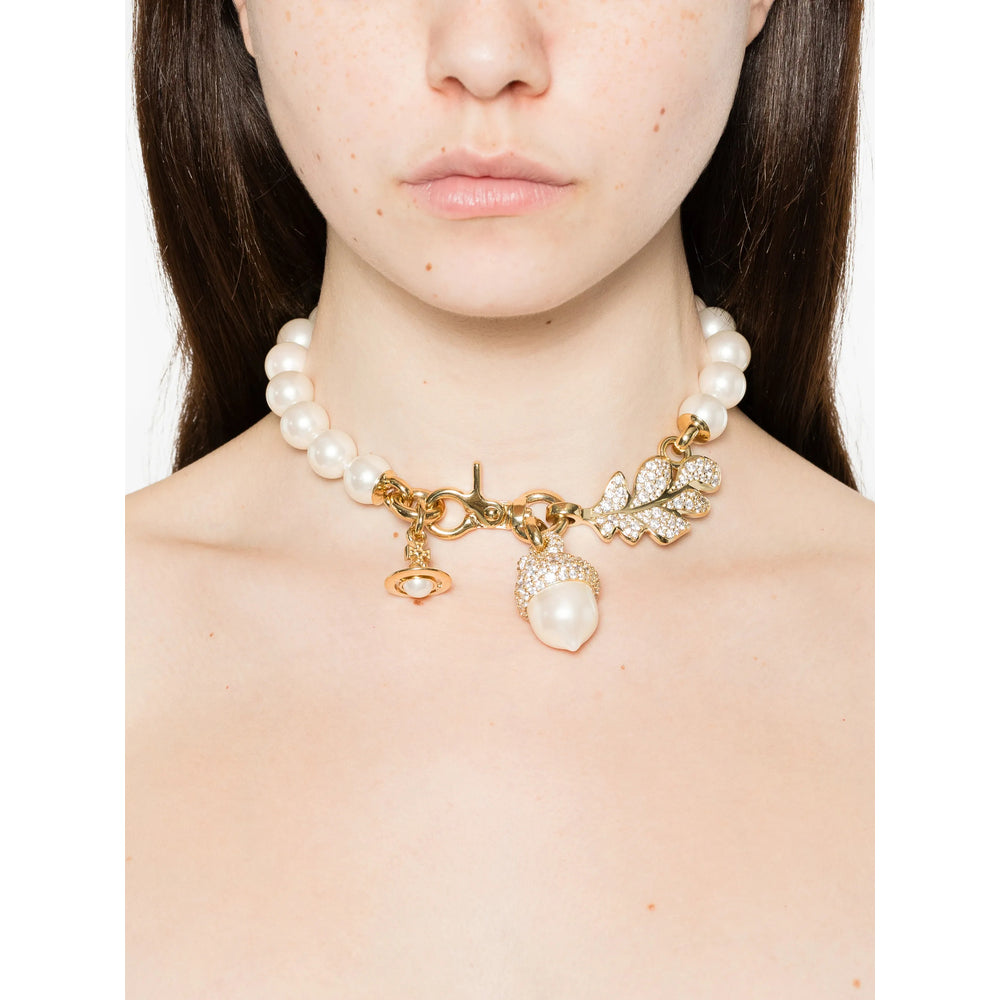 Vivienne Westwood Jewellery - Bianco, Oro | ec8288cd388f452f90b0d43b7110078e963300fb