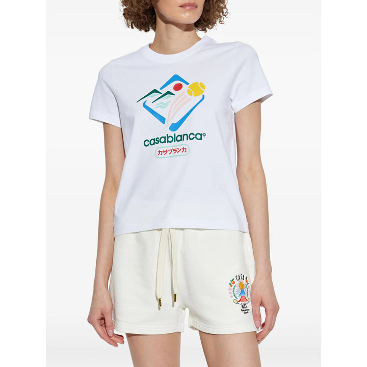 Casablanca T Shirt - Bianco | 13e91022d85a3998b4fa5aecd7b90e2d0c56bb96