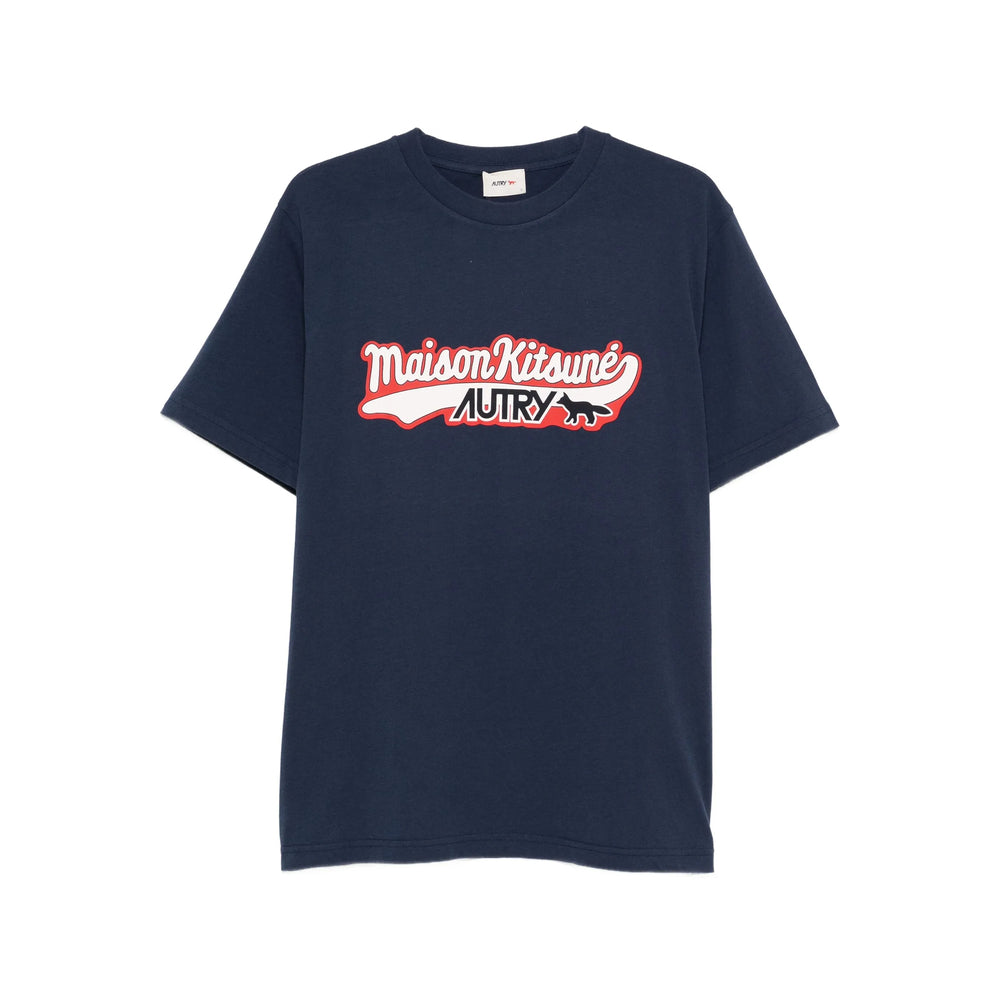 Maison Kitsune X Autry T Shirt - Blu | 6b6f15e384676ddd0e8ec5dca749594e53c3abe2