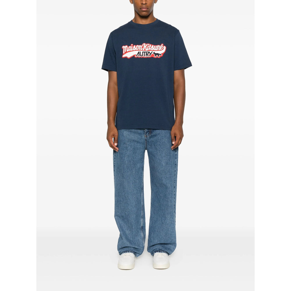 Maison Kitsune X Autry T Shirt - Blu | d873b88d99a6e3a0ee17ad8a20fc19cd8d53c777