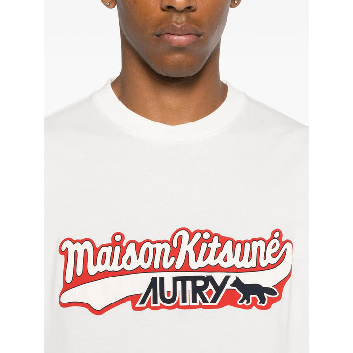 Maison Kitsune X Autry T Shirt - Bianco | fac64a7e588048007d23d973c6b602f8b9ab4615