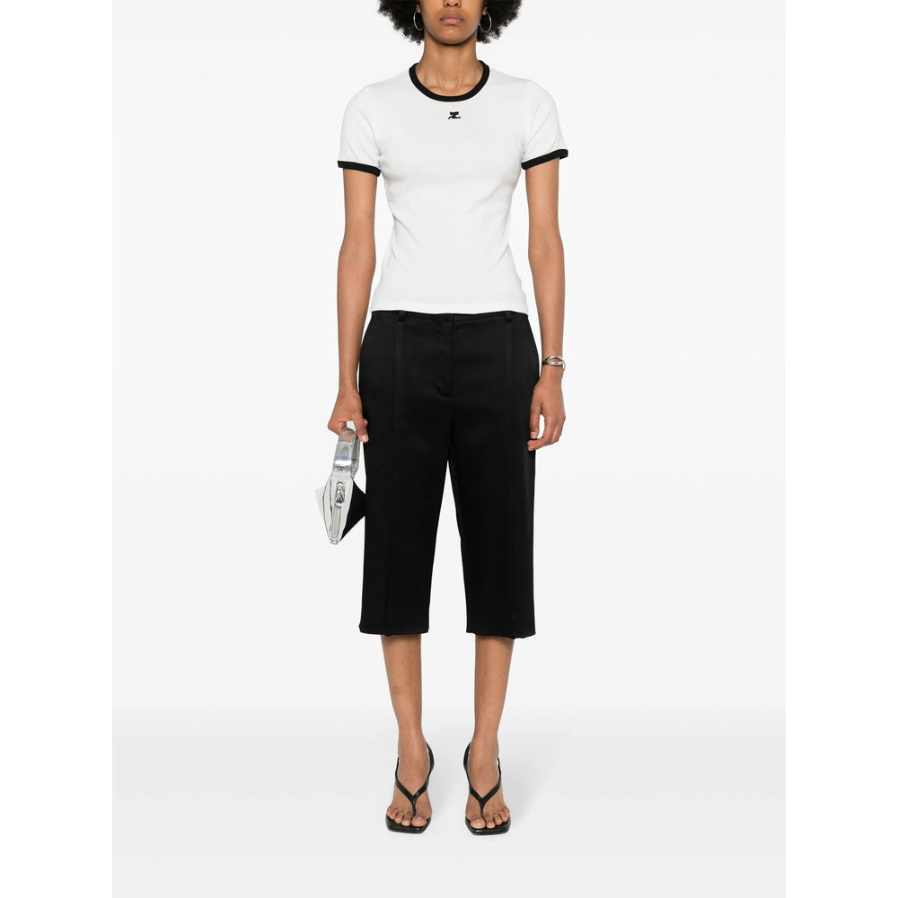 CourrèGes T Shirt - Bianco, Nero | bf2a9315f764eece8c2edc035ec7afef5a16acc6