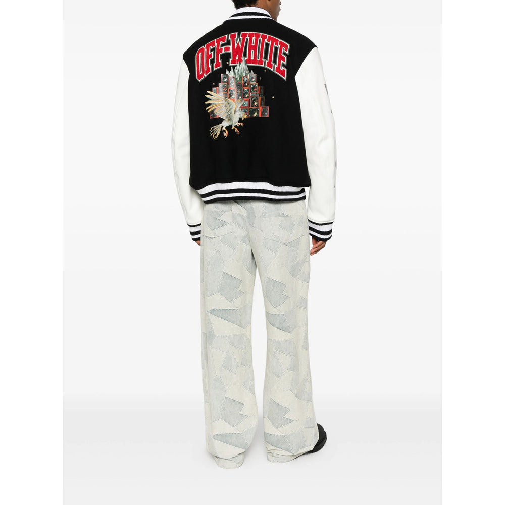 Off-White Leather Outerwears - Nero, Bianco | 3aabb9cd5e07a7ffd6a8cace6c3e27fa3e3d11e5