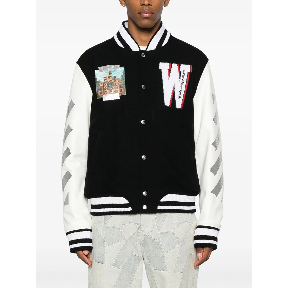 Off-White Leather Outerwears - Nero, Bianco | 3fd1d7f2e25b54e4ba40ce7718ac8556e12b4e9c