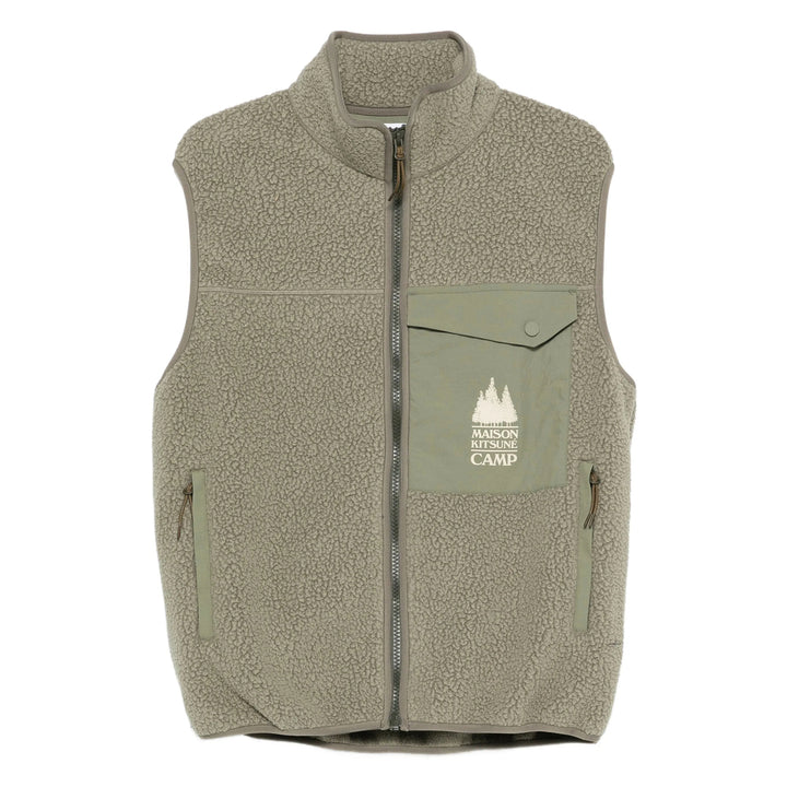 Maison Kitsuné Outwear Waistcoats - Verde | 451e5ec838a253bf35b1ba347d6b6b569f2eaa5a