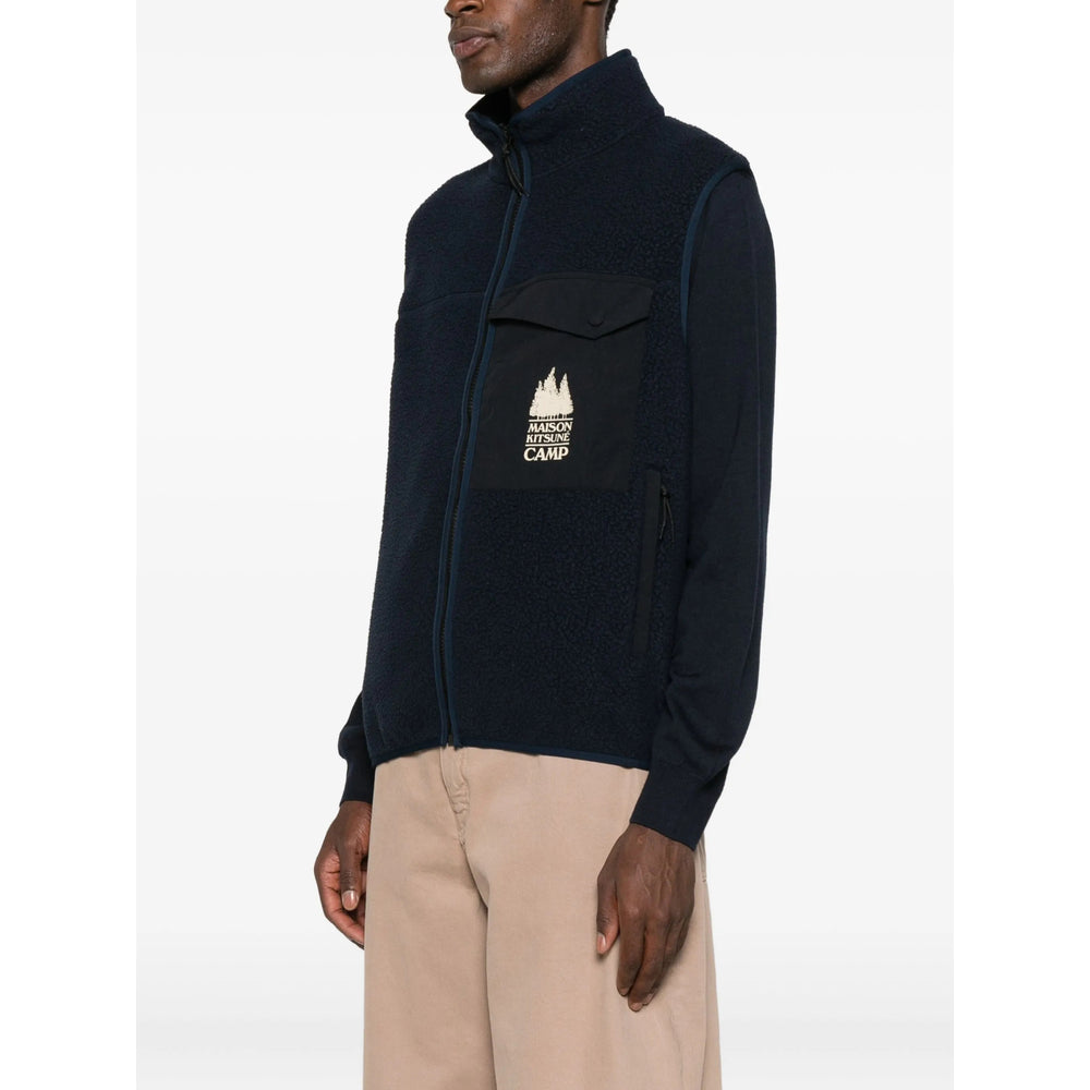 Maison Kitsuné Outwear Waistcoats - Blu | 2daad817c761eb3975e4db3504b6e89619b66850