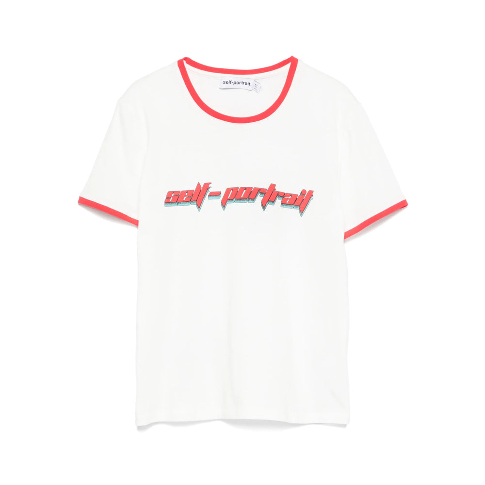 Self-Portrait T Shirt - Bianco | 6509ace4b689766e24307aca3d067d0d70393abf