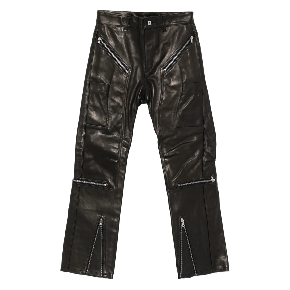 Rick Owens Leather Pants - Nero | b32e96b17d4a6ccd02ba7db07ddf45aa43d8953c