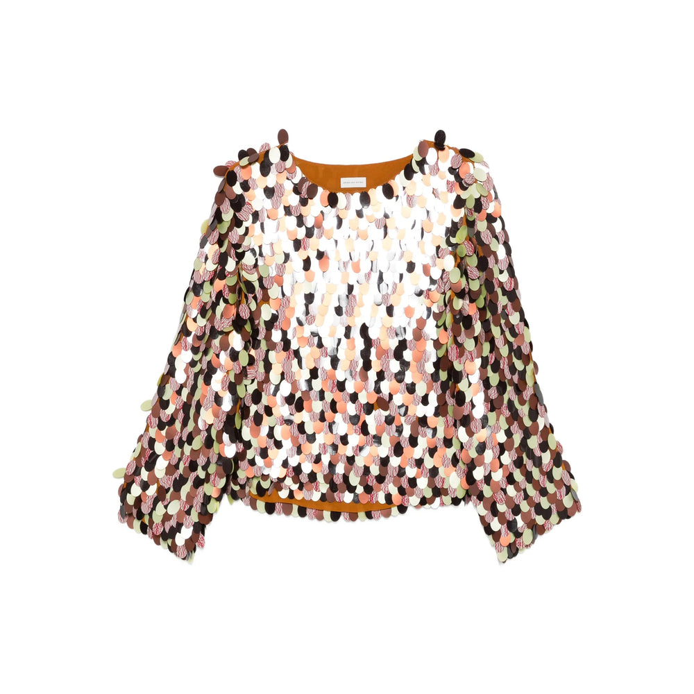Dries Van Noten Top - Marrone | dc54be2d30d7a50bada88161117fe49e27031e52