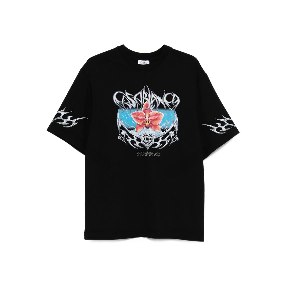 Casablanca T Shirt - Nero | 5d1112a558dcc12121330d27a04ba7deab87bd2c