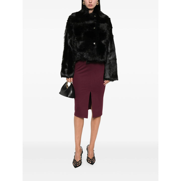 Alberta Ferretti Leather Outerwears - Nero | 1cdd59a12b5504b8bdf73706f828944781d2834a