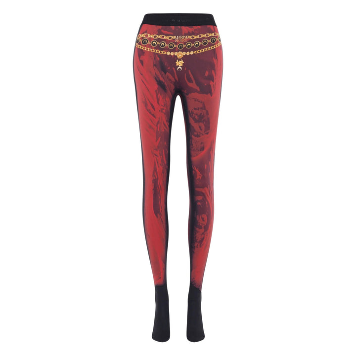 Marine Serre Pantaloni - Rosso, Nero | 23fc05464a5d8986e3e86a42503f707d897e73e4