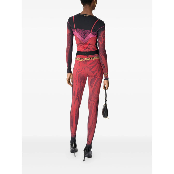 Marine Serre Pantaloni - Rosso, Nero | 3a62150a833862c5a22c3d78970bfcc220d58236