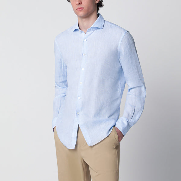 Light Blue Tailor Fit Linen Shirt