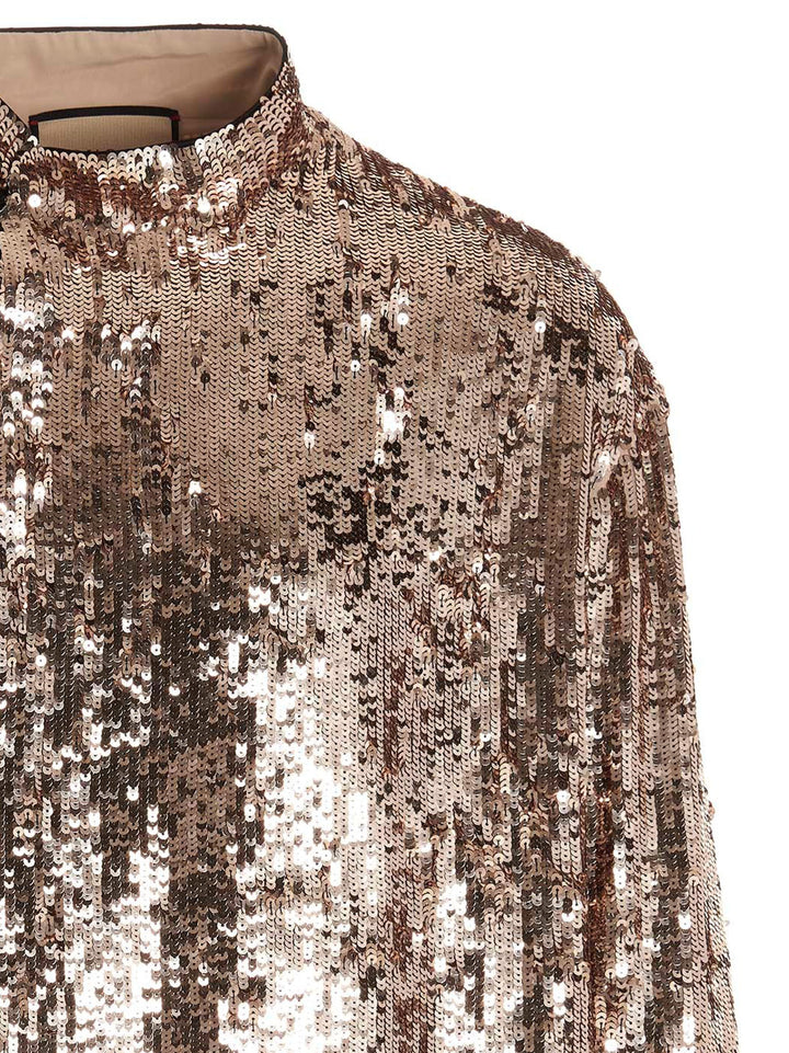 Gucci Sequin Shirt Camicie - Silver | 485714871d675ae8786601bc89867a998da3d3ac