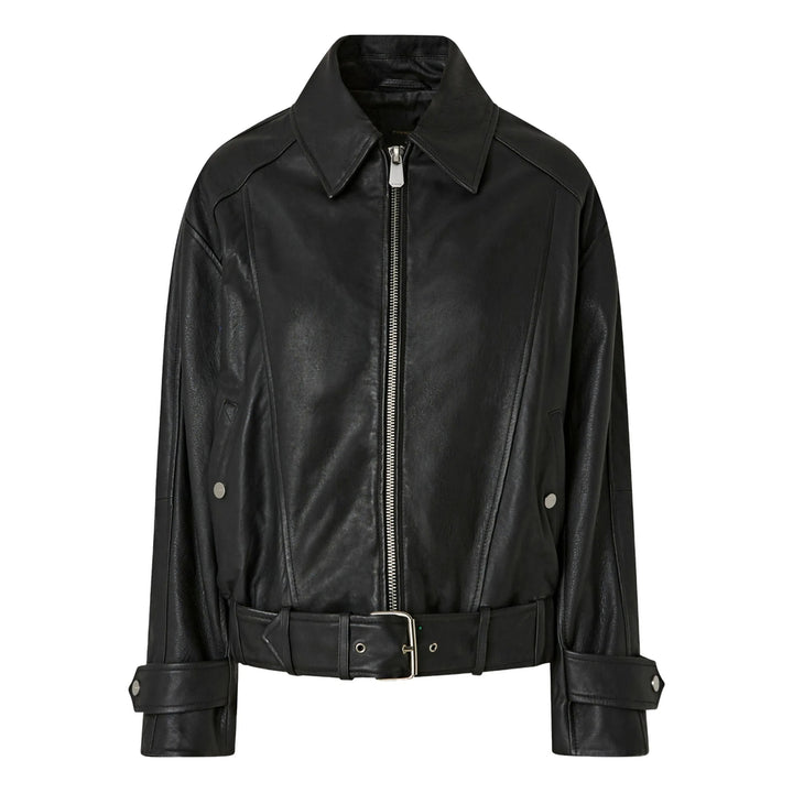 Pinko Leather Outerwears - Nero | e8654dc7974630d3344eaddc24e88315ac5617b3