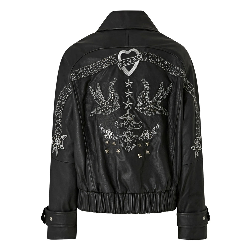 Pinko Leather Outerwears - Nero | 30b23c82d8155e31a15d9d011617d87033decc1f