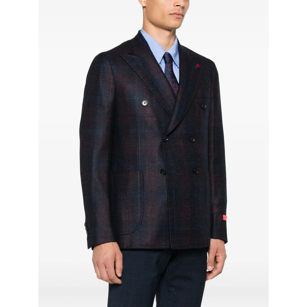 Isaia Giacche - Blu, Rosso | 0e92eebae09a8365b04b98ae6c8f9ef9c0291037