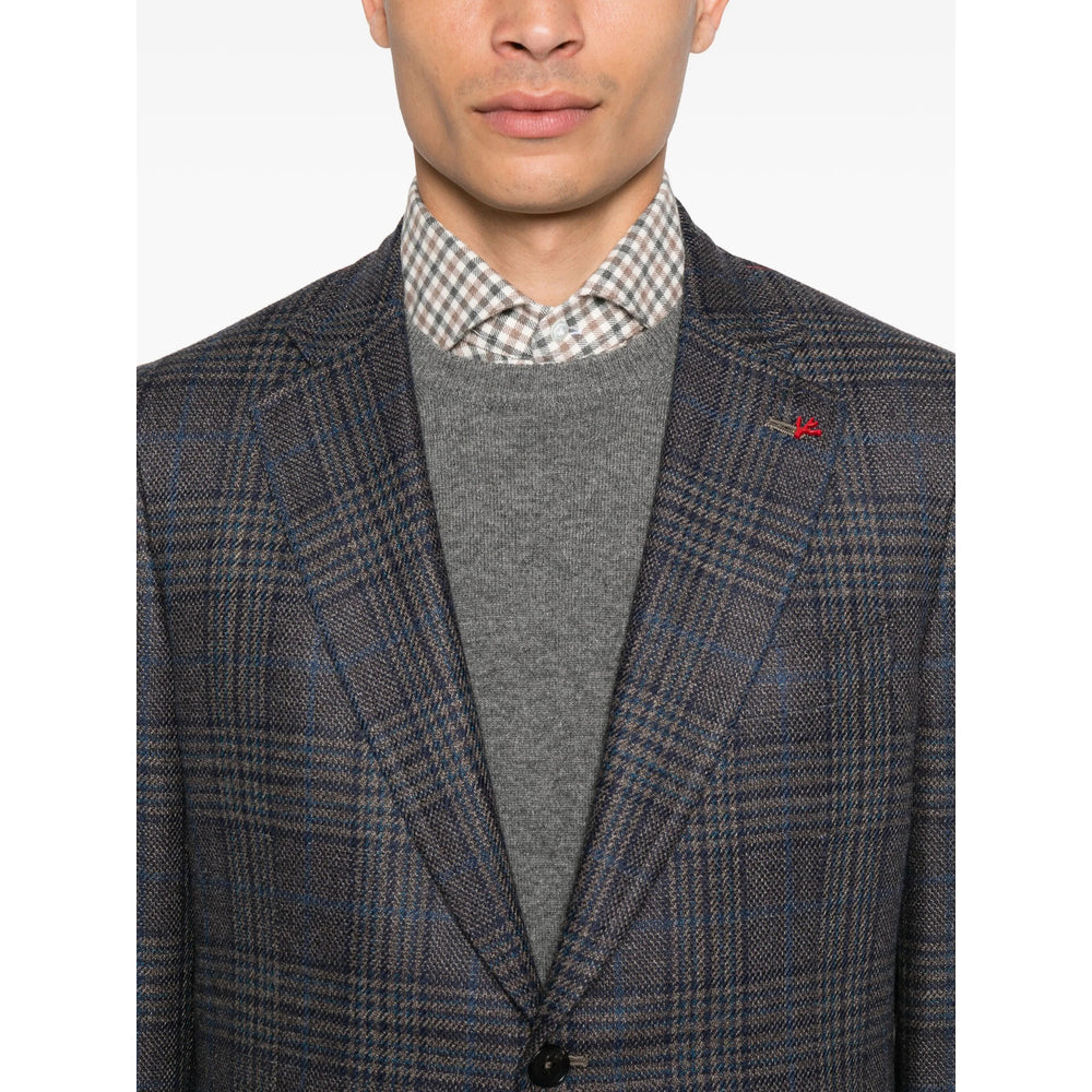 Isaia Giacche - Marrone, Blu | 354bb5531fddb7549a0ffe6085f457efabf317ea