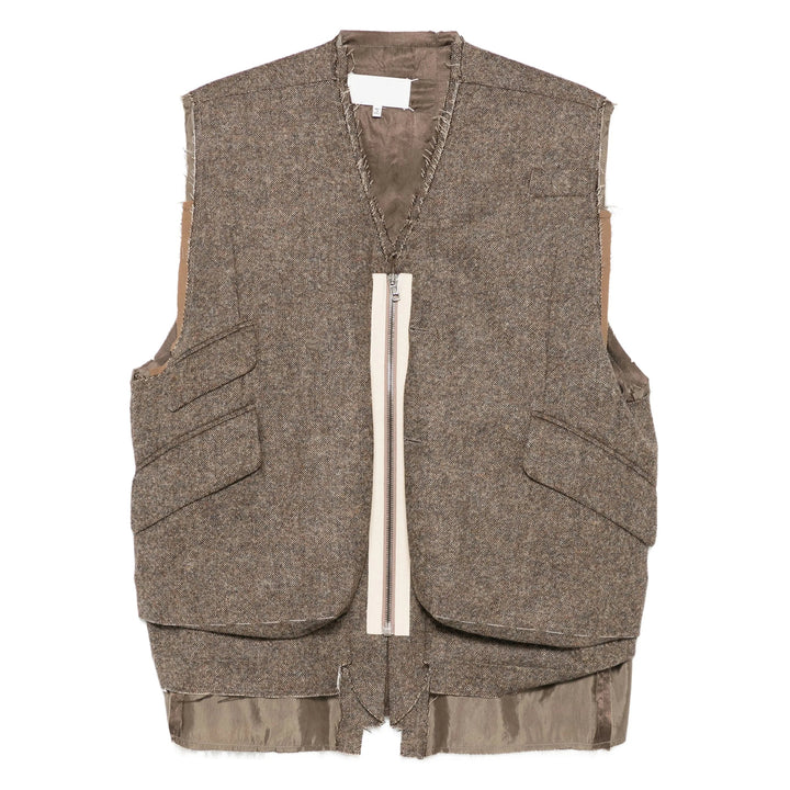 Maison Margiela Outwear Waistcoats - Marrone | 3dc0ed6875c52a9817f126bd66d156728ccf9b6f