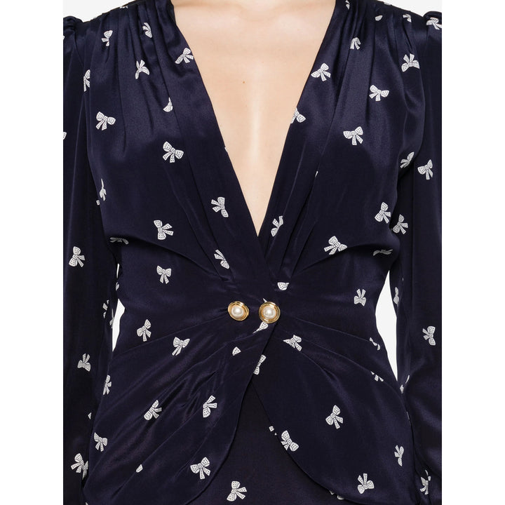 Alessandra Rich Abiti - Blu, Bianco | 732ec0da068e602071961ae088ea3666b7207745