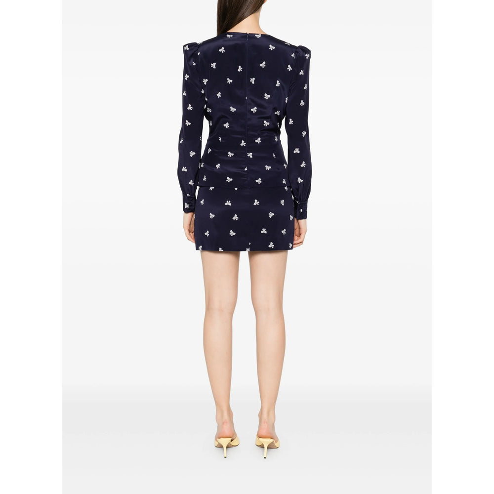 Alessandra Rich Abiti - Blu, Bianco | bb04ae7665db903d5c082cdc0c59c951049215b1