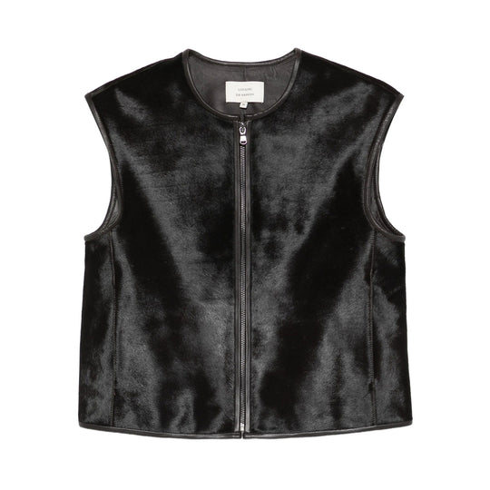 Leather Waistcoats Marrone