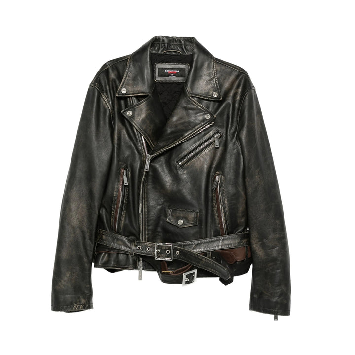 Dsquared2 Leather Outerwears - Nero | 137264d07b2fd23f74ded714486249648fdaf8bf