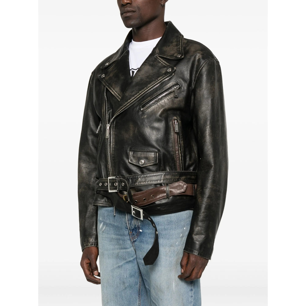 Dsquared2 Leather Outerwears - Nero | 7c4a9c18c2906501e31bd9cf6cfd87d03cfe0079