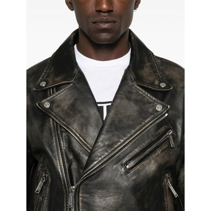 Dsquared2 Leather Outerwears - Nero | be78e928fec89fe8f1a82394b15834286c7af49e