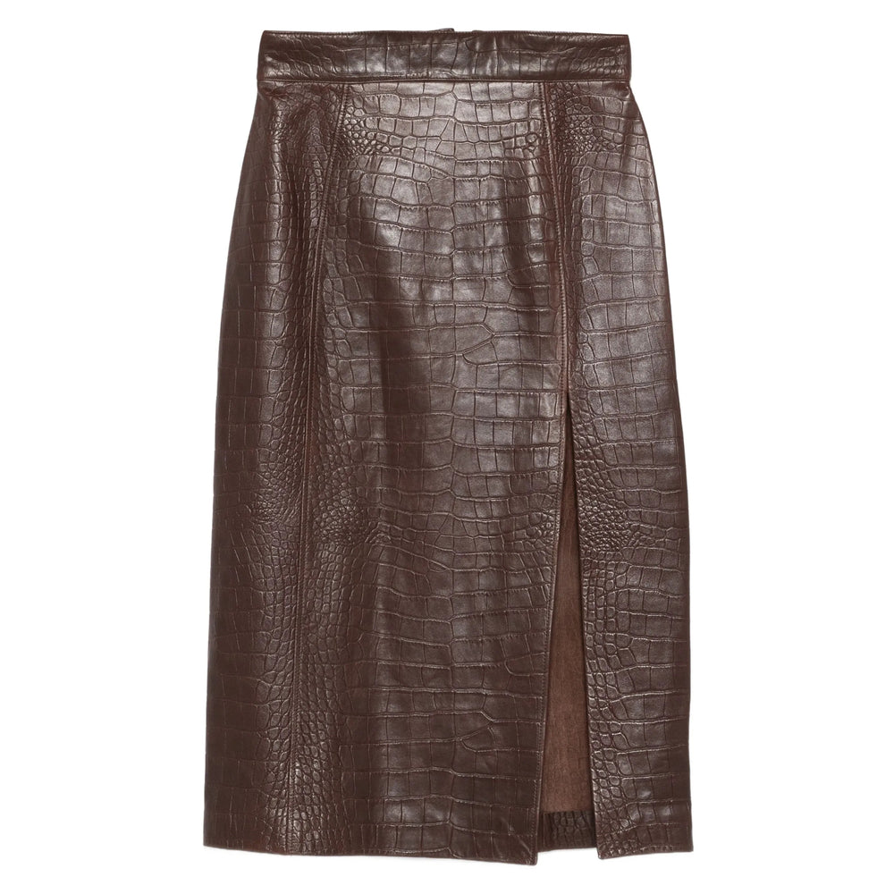 Amiri Leather Skirts - Marrone | aa72981fff7fa219fec66562090d058726162fce